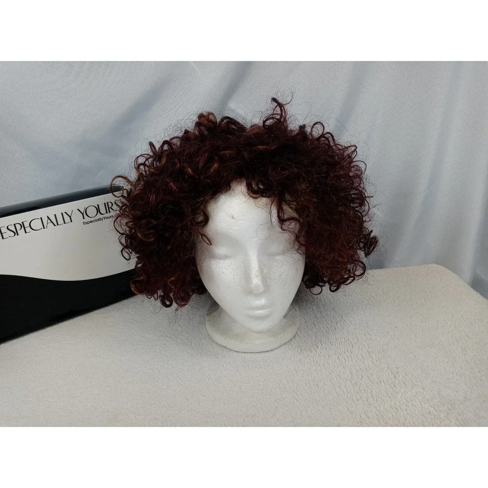 Especially Yours Wig Dark Red Curly Style Synthetic‎ Hair with Box